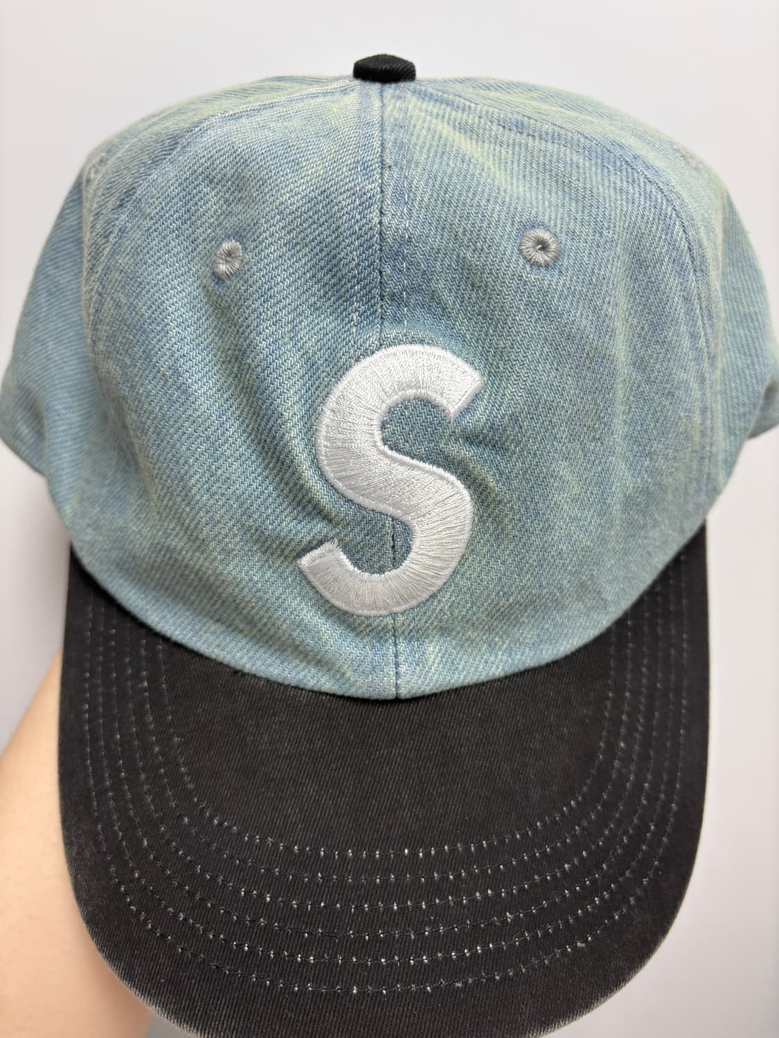 슈프림 피그먼트 코티드 투톤 S 로고 6-패널 데님 - 25FW 상품이미지1