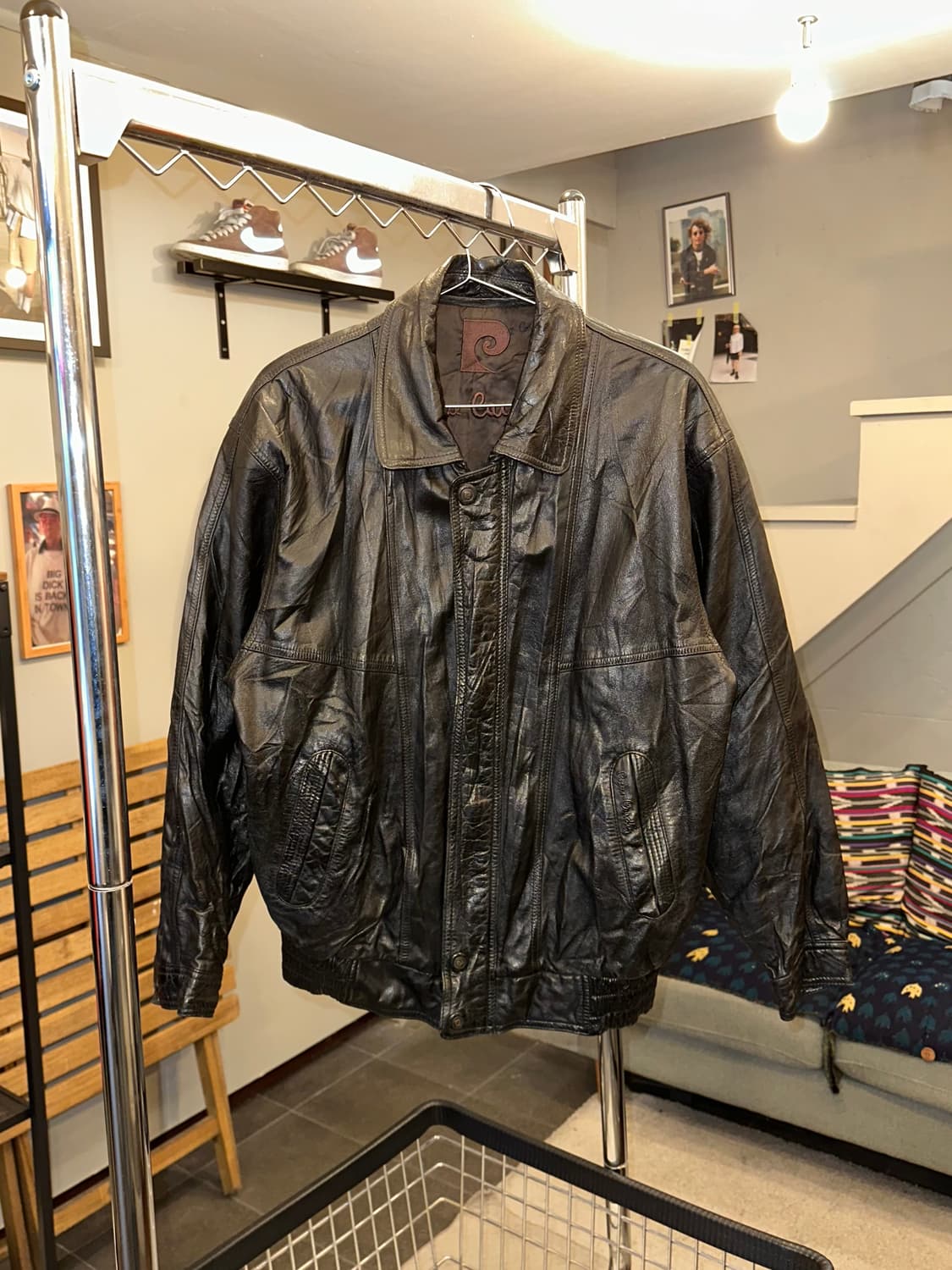 90’s Pierre Cardin lambskin leather JK 상품이미지4