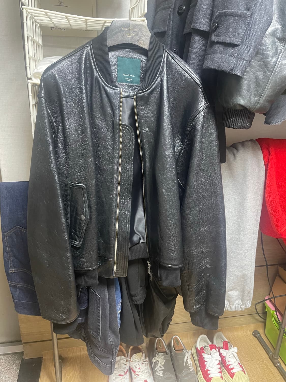 언더마이카 불꽃자켓 레더 1사이즈 상품이미지3