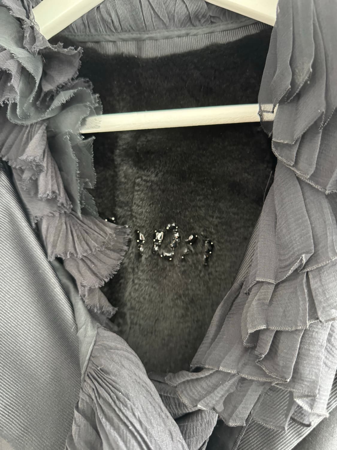 [PRADA] 프라다 아카이브 리얼 콜린스키 퍼 라이닝 울-실크 코트 상품이미지3