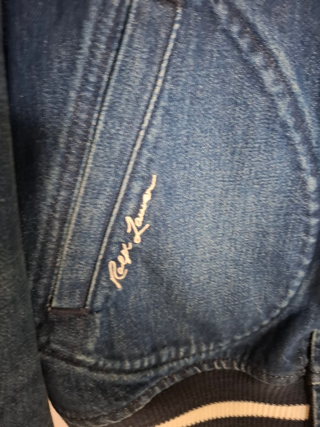 M 폴로 랄프로렌x뉴욕 양키스 데님 바시키 야구 점퍼 상품이미지2