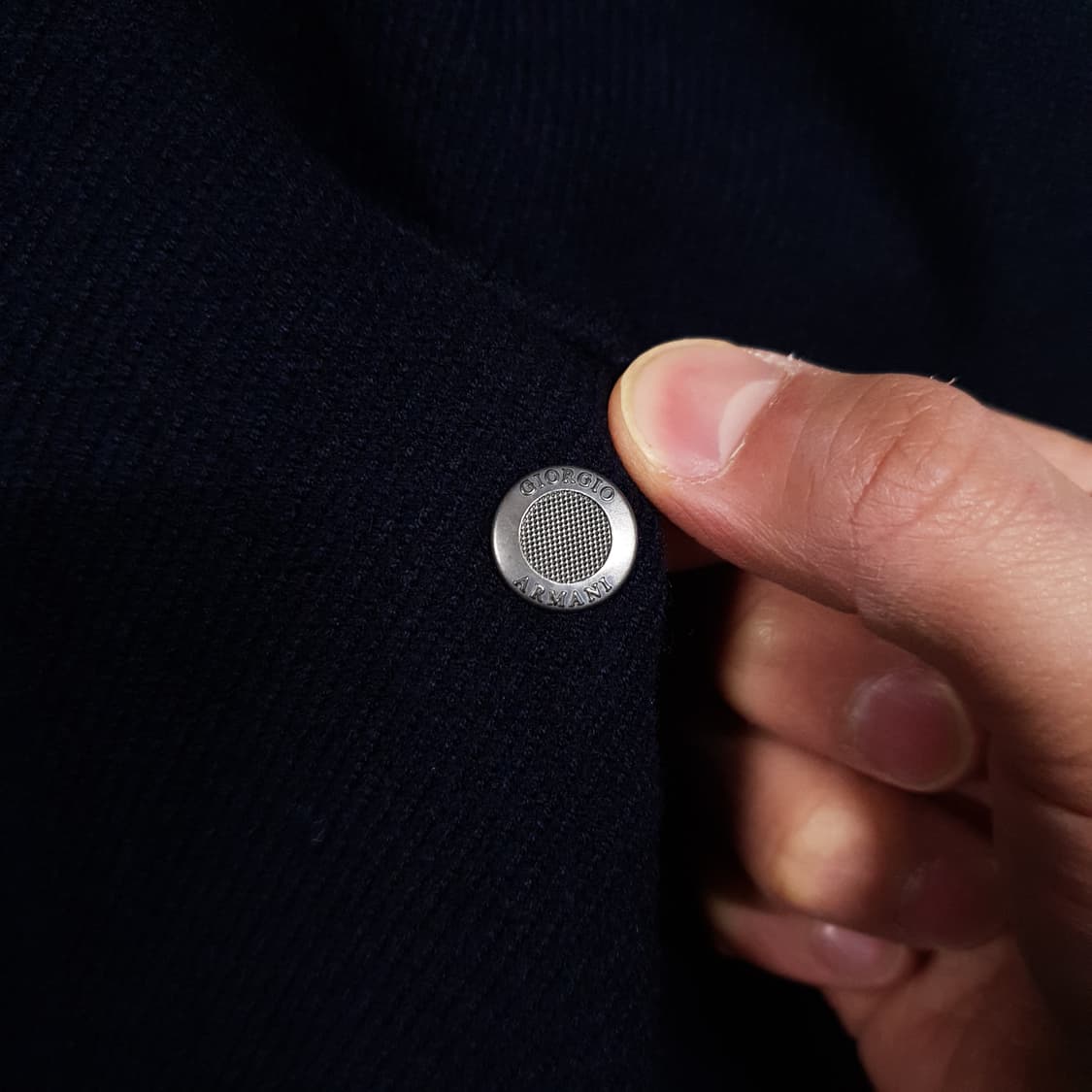 실측 XL) 조르지오 아르마니 고급 카센티노 울 블루종 자켓 상품이미지5