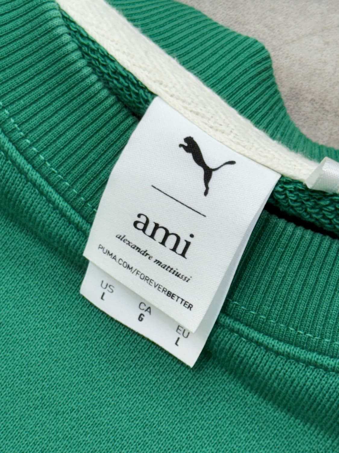 PUMA × AMI Heart Logo Green Sweatshirt 상품이미지5
