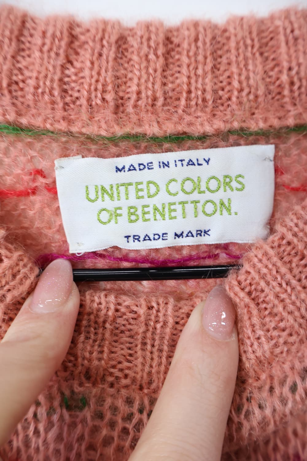 Benetton Coral Pink Italy Fair Wool Knit 상품이미지6