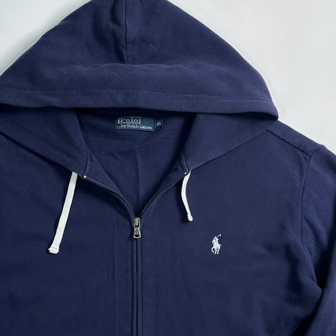 폴로 랄프로렌 네이비 투웨이 코튼 후드집업 상품이미지3