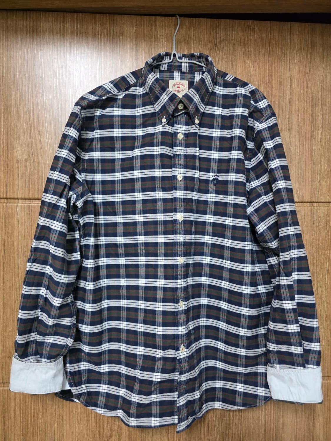 브룩스브라더스 레드 플리스 타탄 체크 셔츠 L 상품이미지2