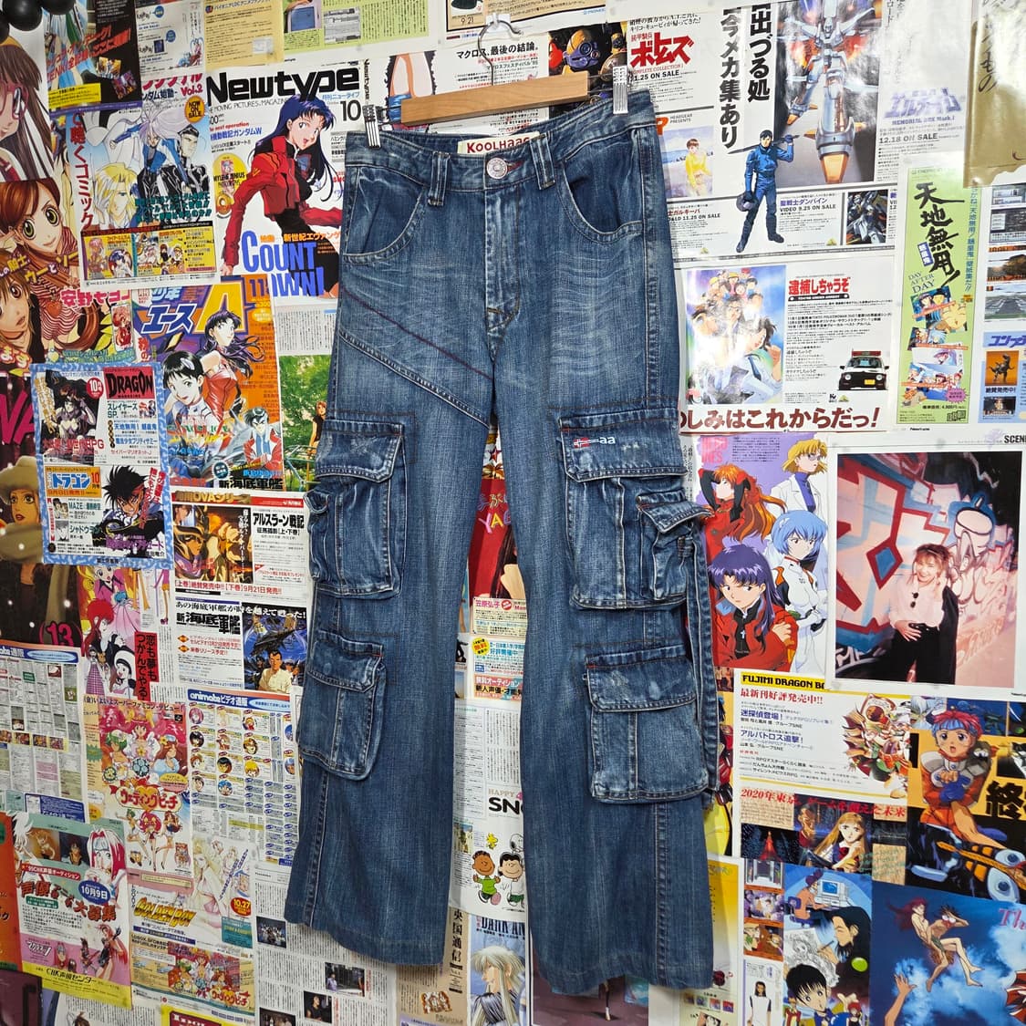 빈티지 멀티포켓 데님 카고 와이드 팬츠  상품이미지2