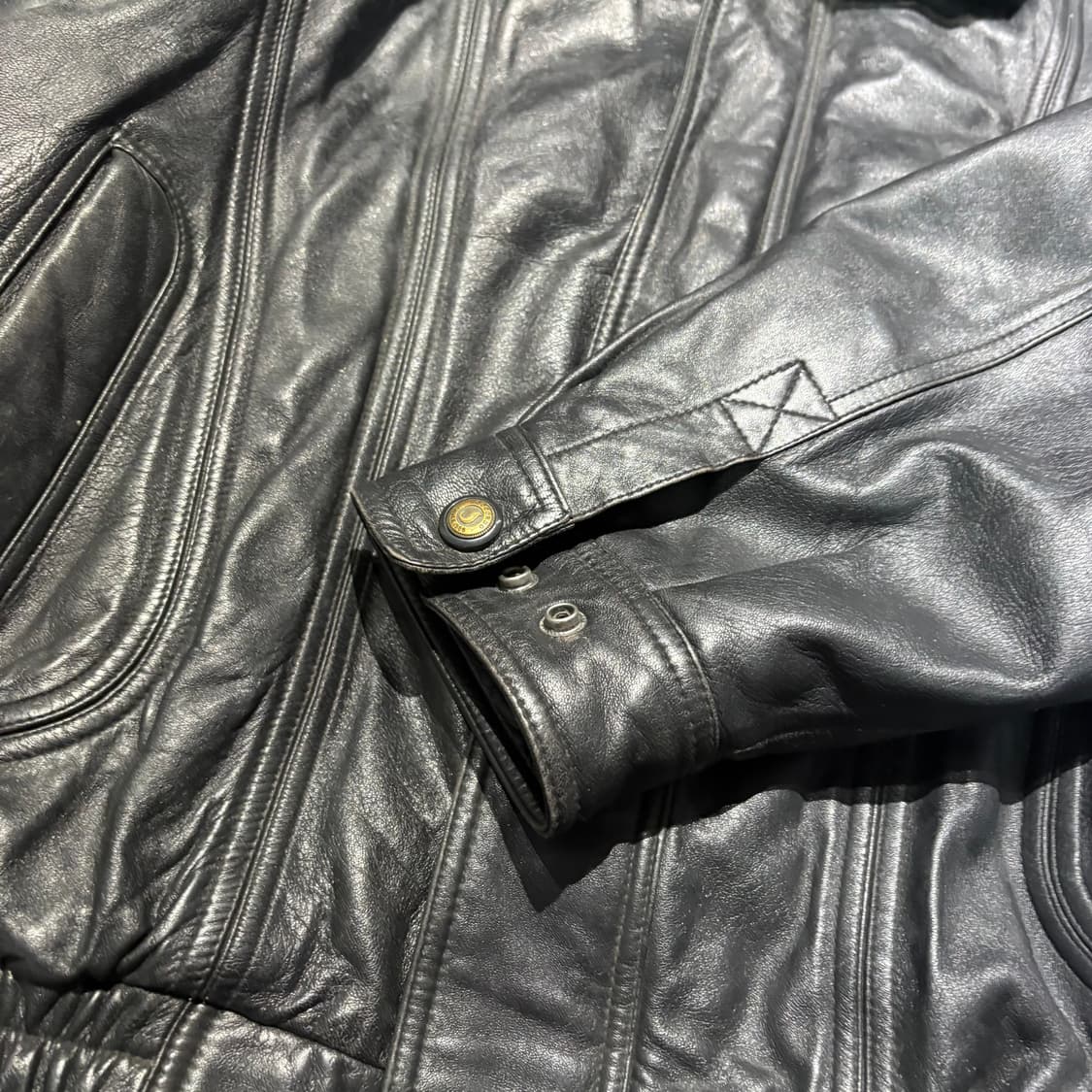 빈티지 양가죽 무스탕 봄버 레더자켓 상품이미지7