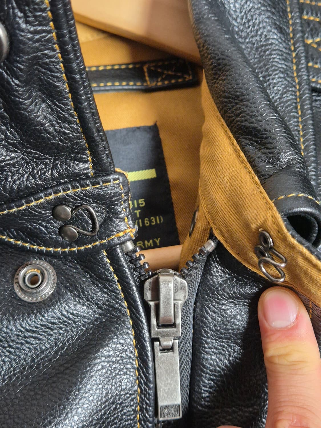 알리 소가죽 A2 자켓 XL 블랙 A-2 자켓 상품이미지4