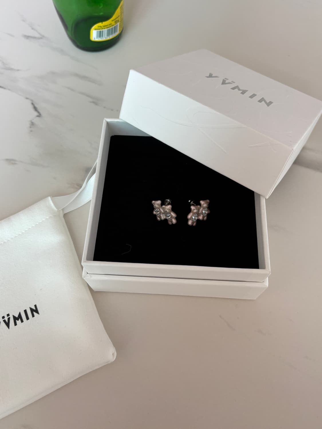 위민 트윈베어 이어링 YVNIN TWINBEAR EARRINGS 상품이미지1