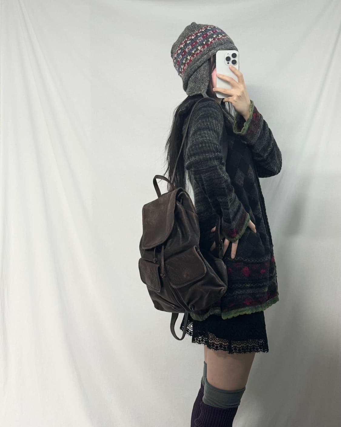 울 블렌디드 멀티 패턴/컬러 가디건 상품이미지5