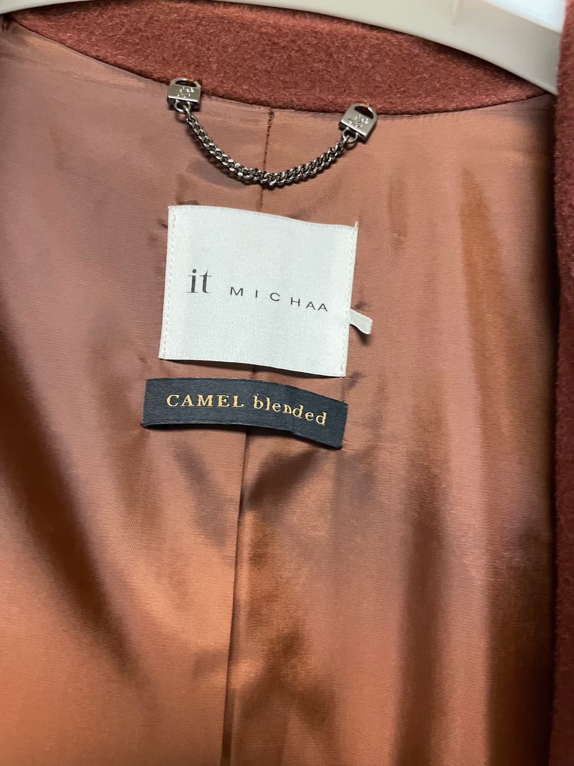 잇미샤 브릭컬러 카멜울블랜딩 롱코트 상품이미지3