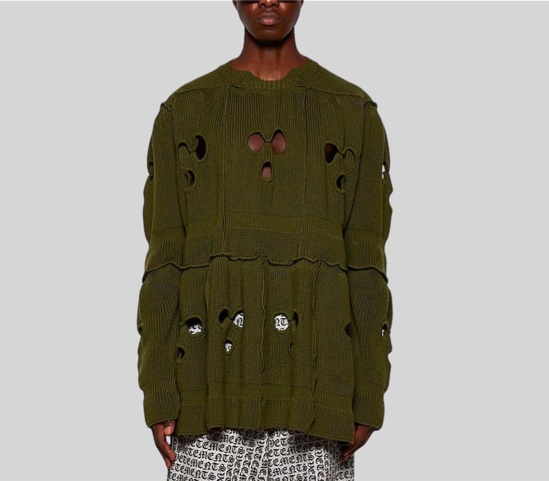 VETEMENTS 바라클라바 니트 카키 상품이미지2