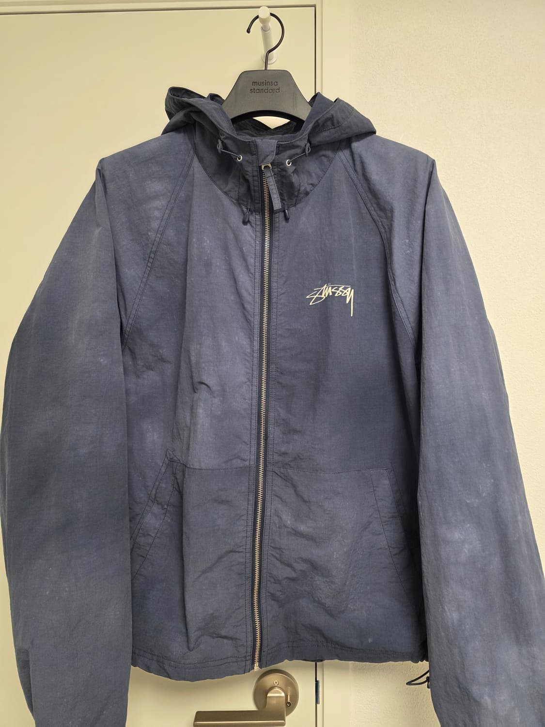 스투시 비치 쉘 바람막이 XL 네이비 상품이미지1