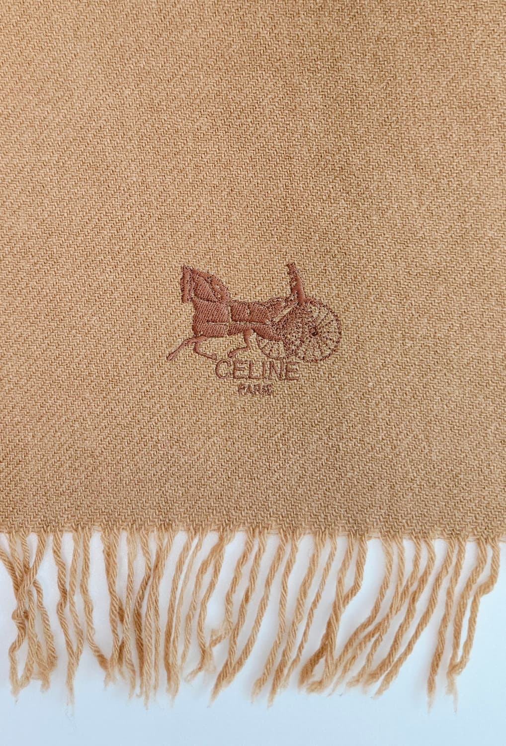 셀린느 베이지 울100 숄 블랭킷 머플러 상품이미지6