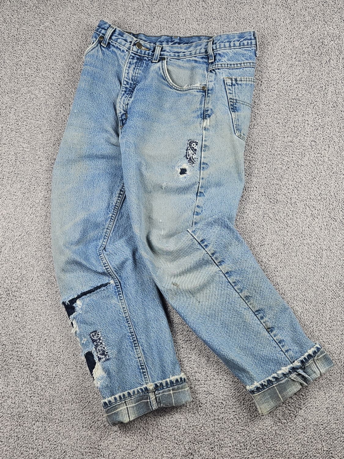 칼하트 헤비 플란넬 리페어 데님 워크 팬츠 ( 34X32 )/ 10121 상품이미지3