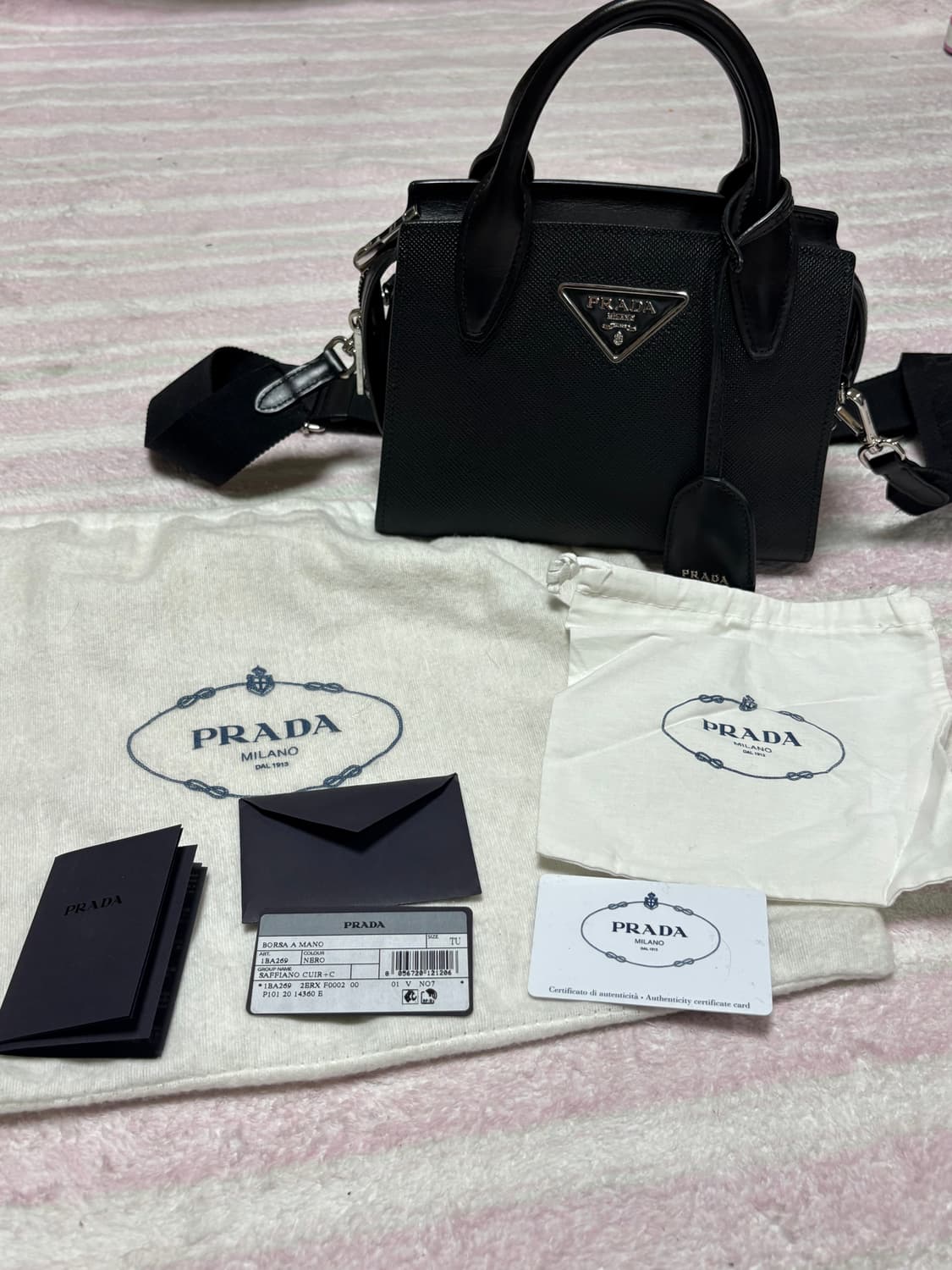 프라다 사피아노 탑 핸들 토트백/숄더백 1BA269 은장 이번주만 판매 상품이미지10