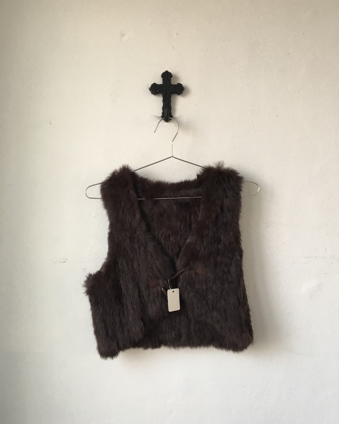 Rabbit fur vest 상품이미지1