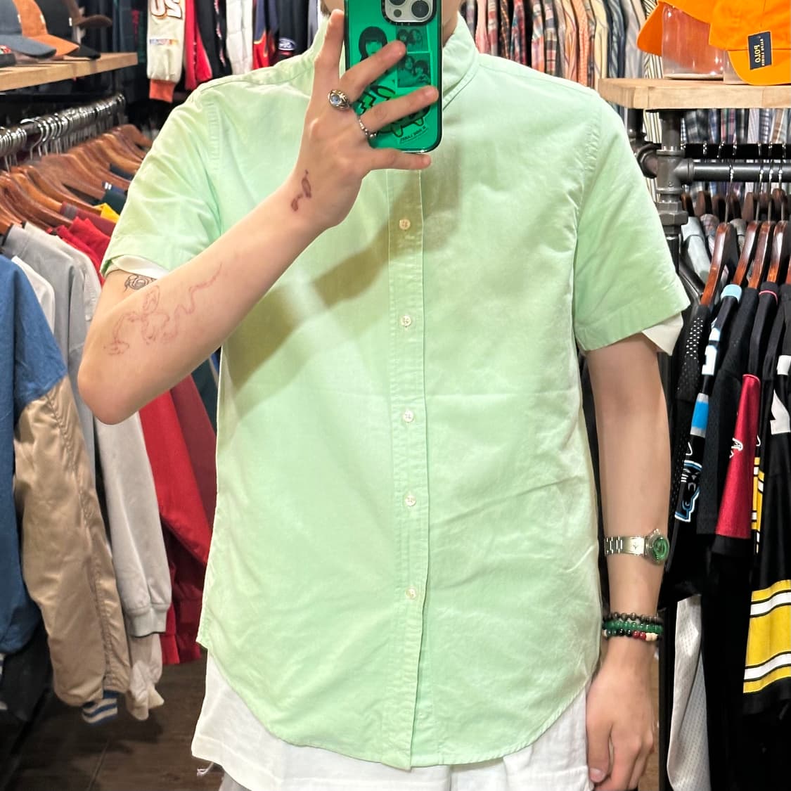 [HI] 폴로 랄프로렌 반팔셔츠 그린 상품이미지2