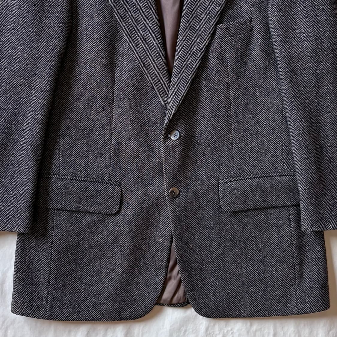 [100] 80s USA ORVIS 울 헤링본 트위드 2B 스포츠자켓 상품이미지4