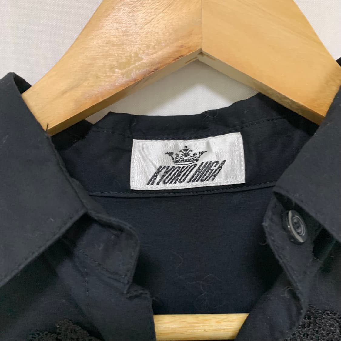 jpn 일본 빈티지 레이스 디테일 여성 셔츠 블라우스 블랙 M 상품이미지4