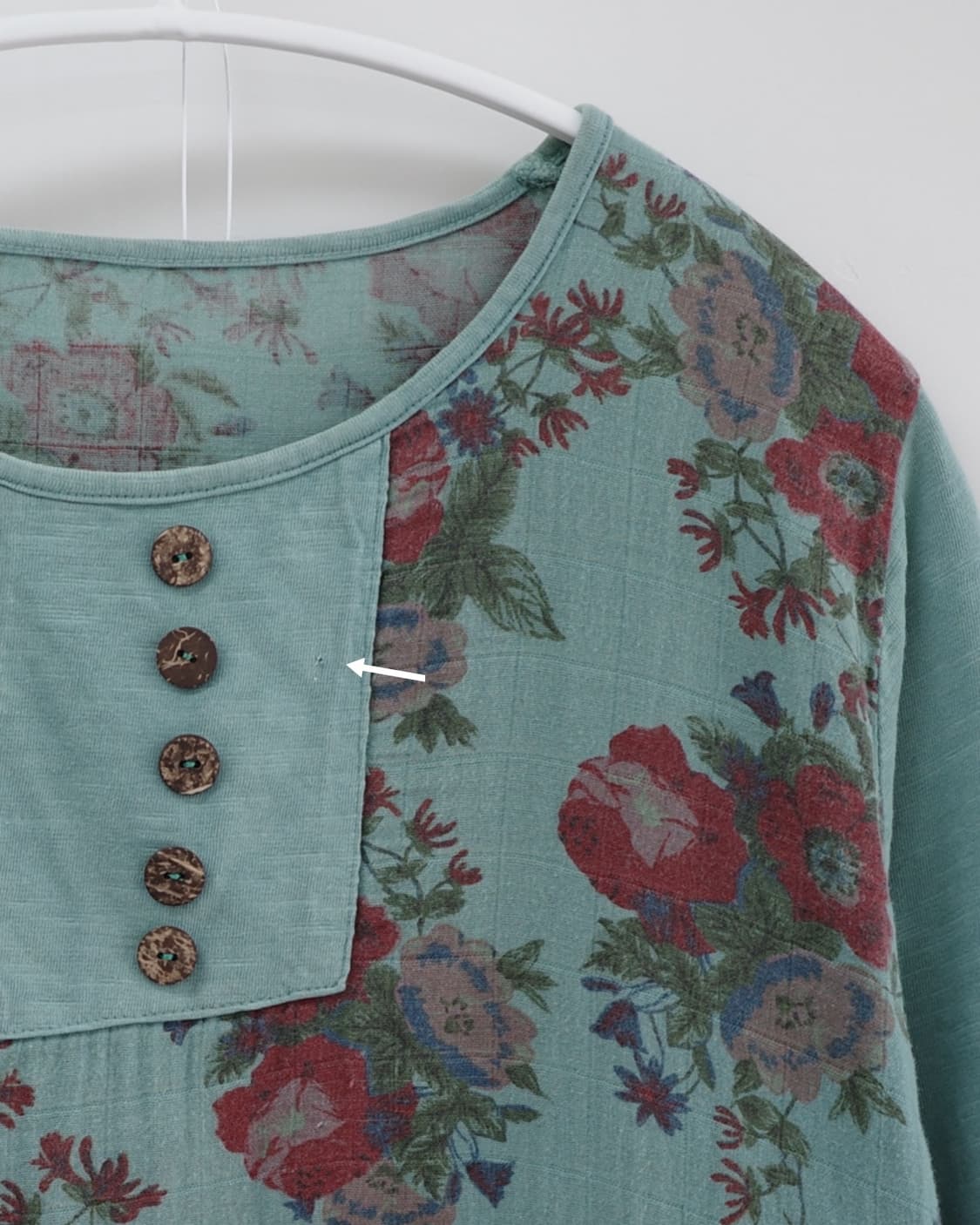 Blue-green flower blouse 상품이미지9