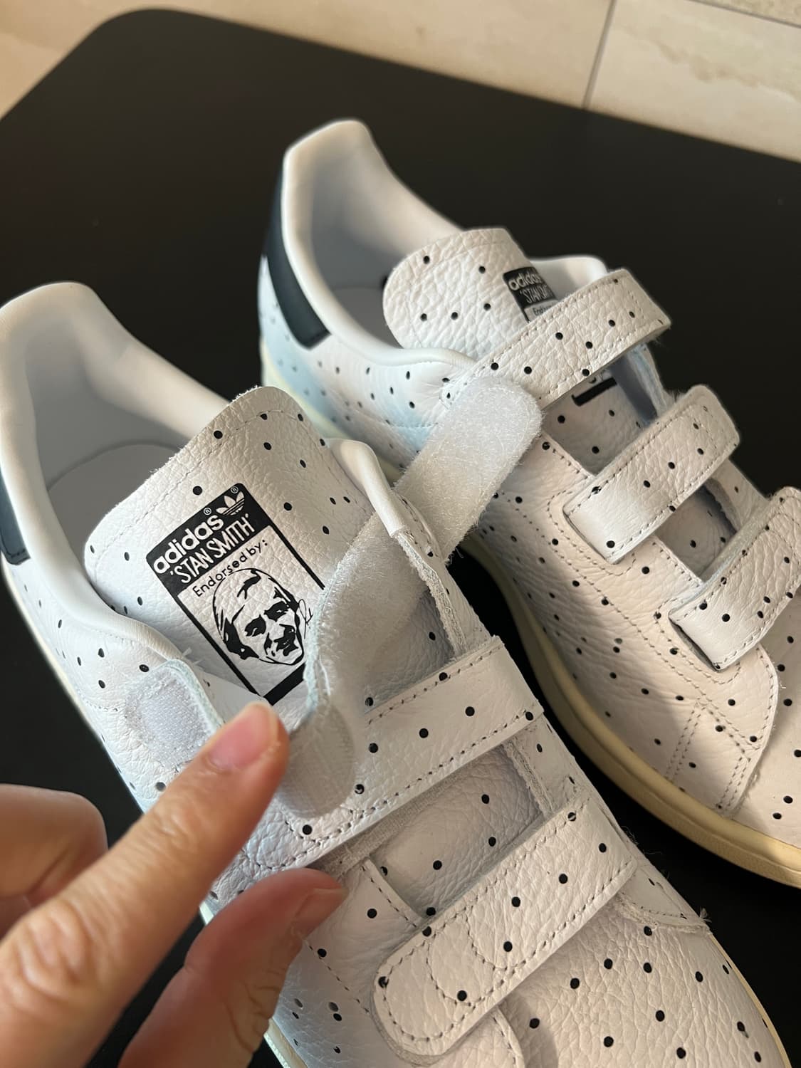 [265mm] [새제품] 아디다스 스탠스미스 CF 벨크로 (블랙) 풀박스 상품이미지2