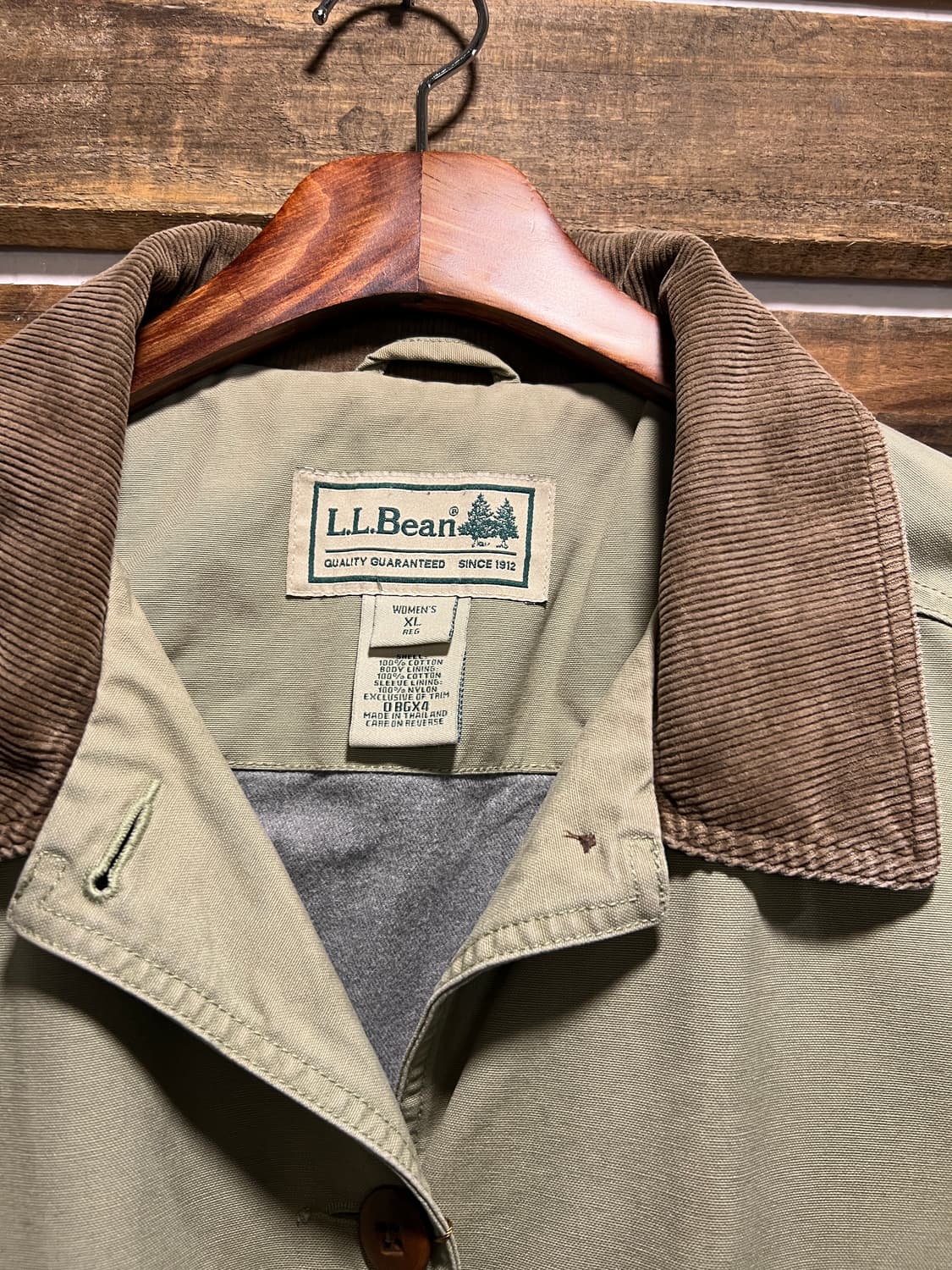 [XL]엘엘빈 USA 코튼 라이닝 라임 캔버스 헌팅 자켓 상품이미지2