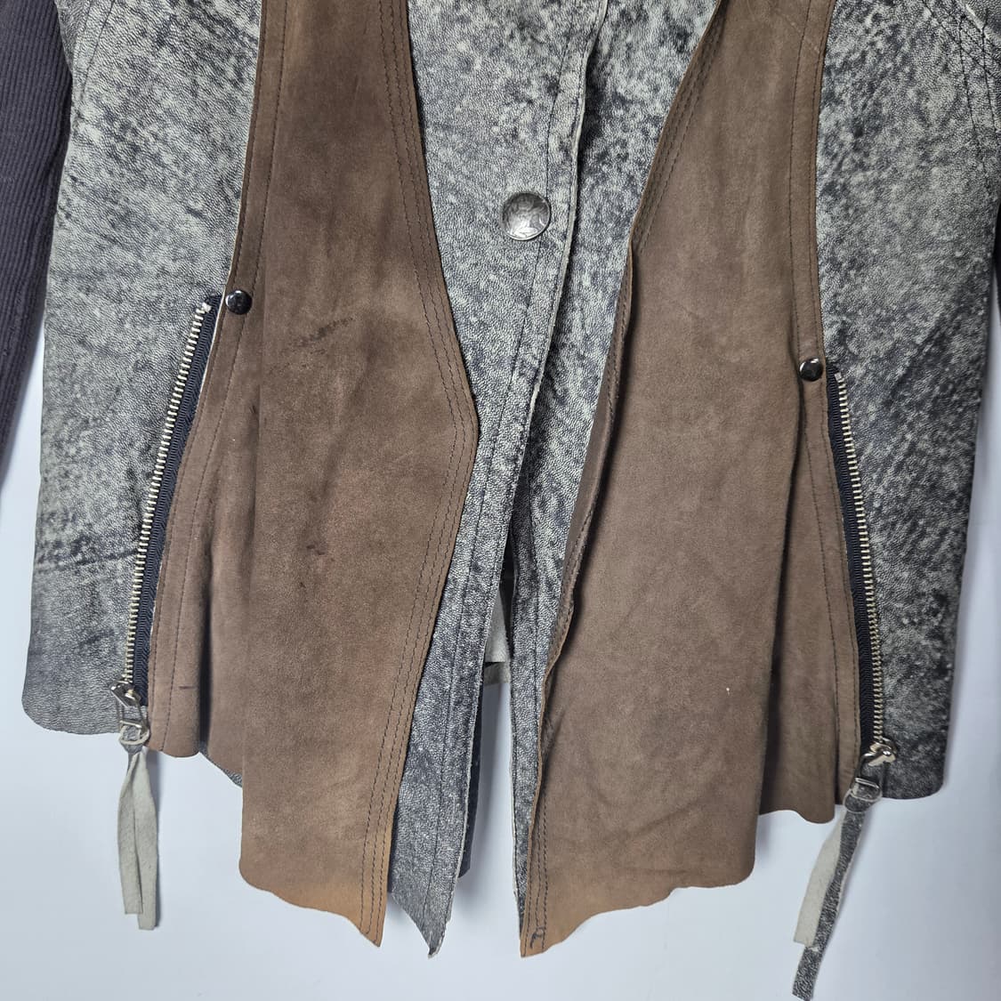 [VTG] 빈티지 오리엔탈 플라워 믹스 레더 자켓 상품이미지4