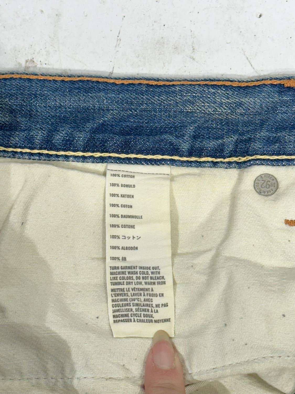 90s 아베크롬비 연청 와이드 데님 팬츠 청바지  상품이미지7