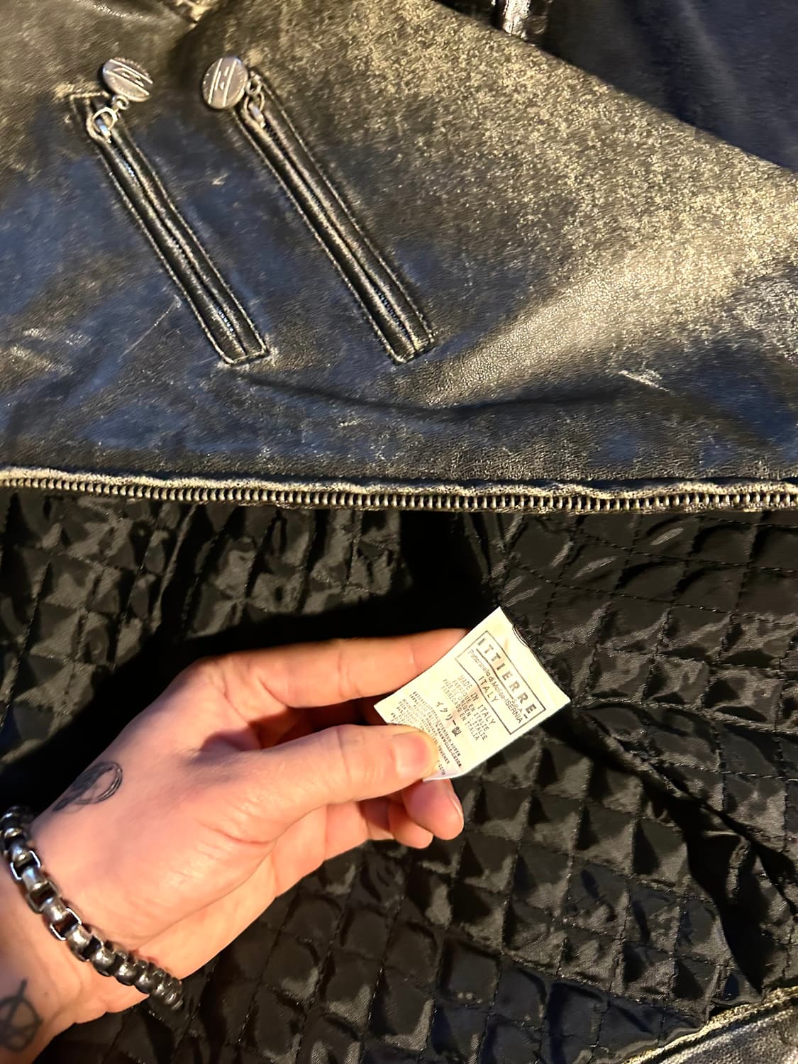 Diesel Sheep Skin Leather Biker Jacket 상품이미지3