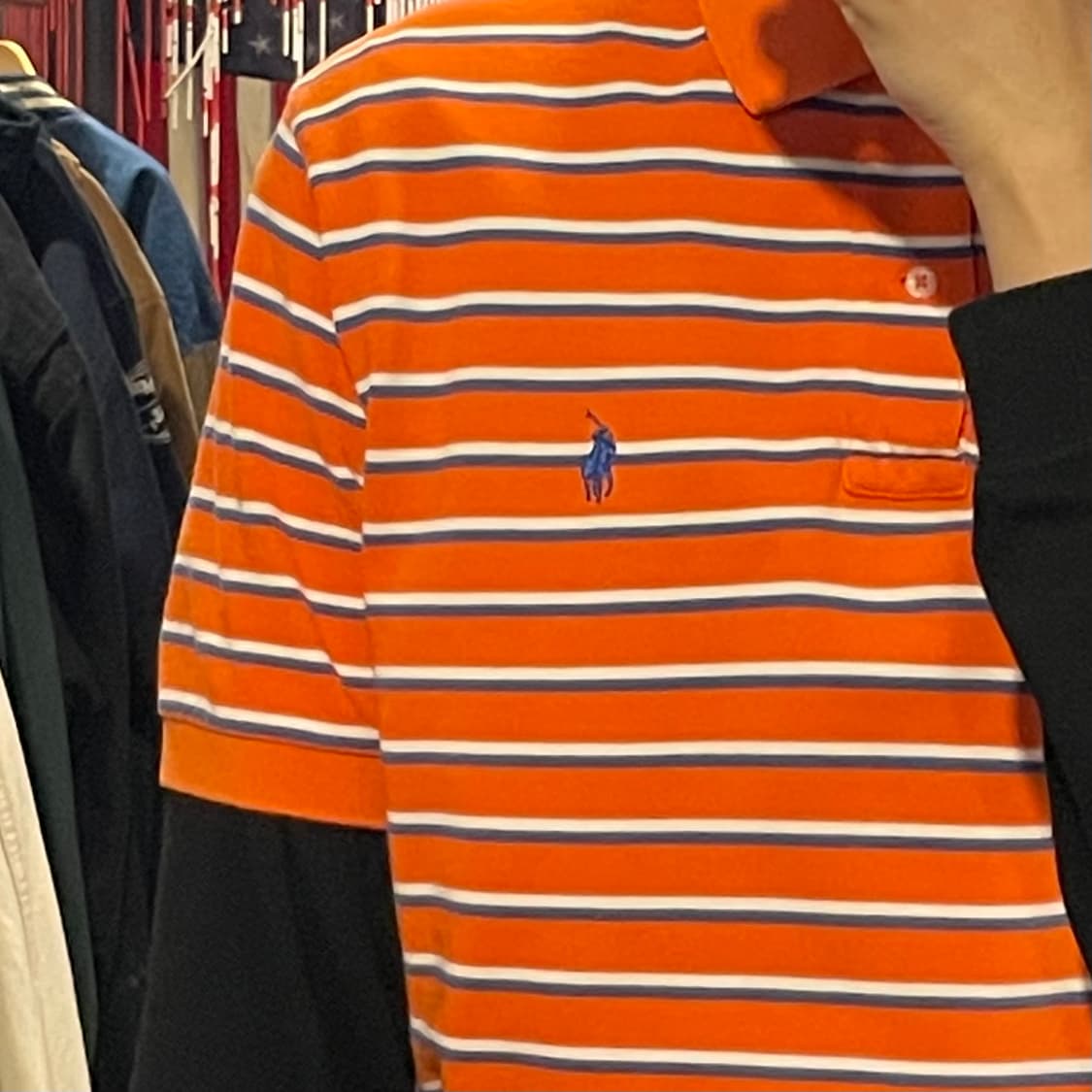 [IM] Polo 폴로 오렌지 스트라이프 카라 반팔 상품이미지6