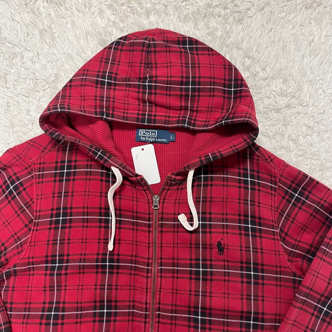 Polo tartan check thermal zip-up hoodie 상품이미지5
