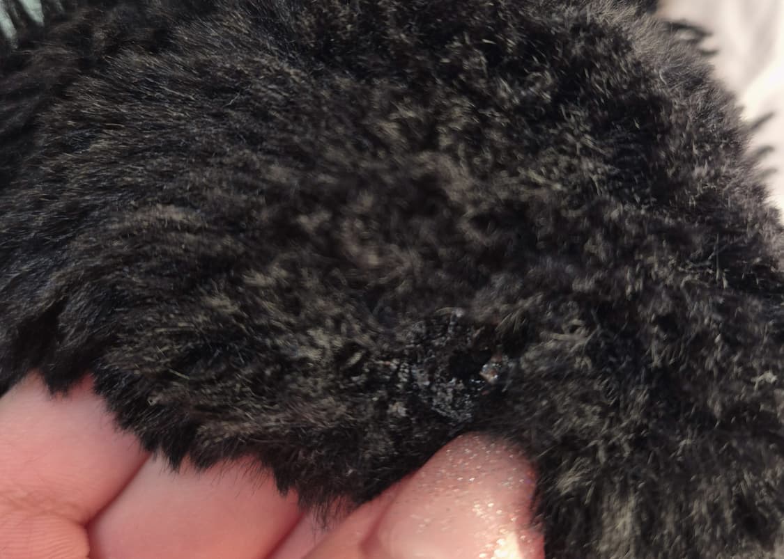 블랙 크롭 무스탕 상품이미지3