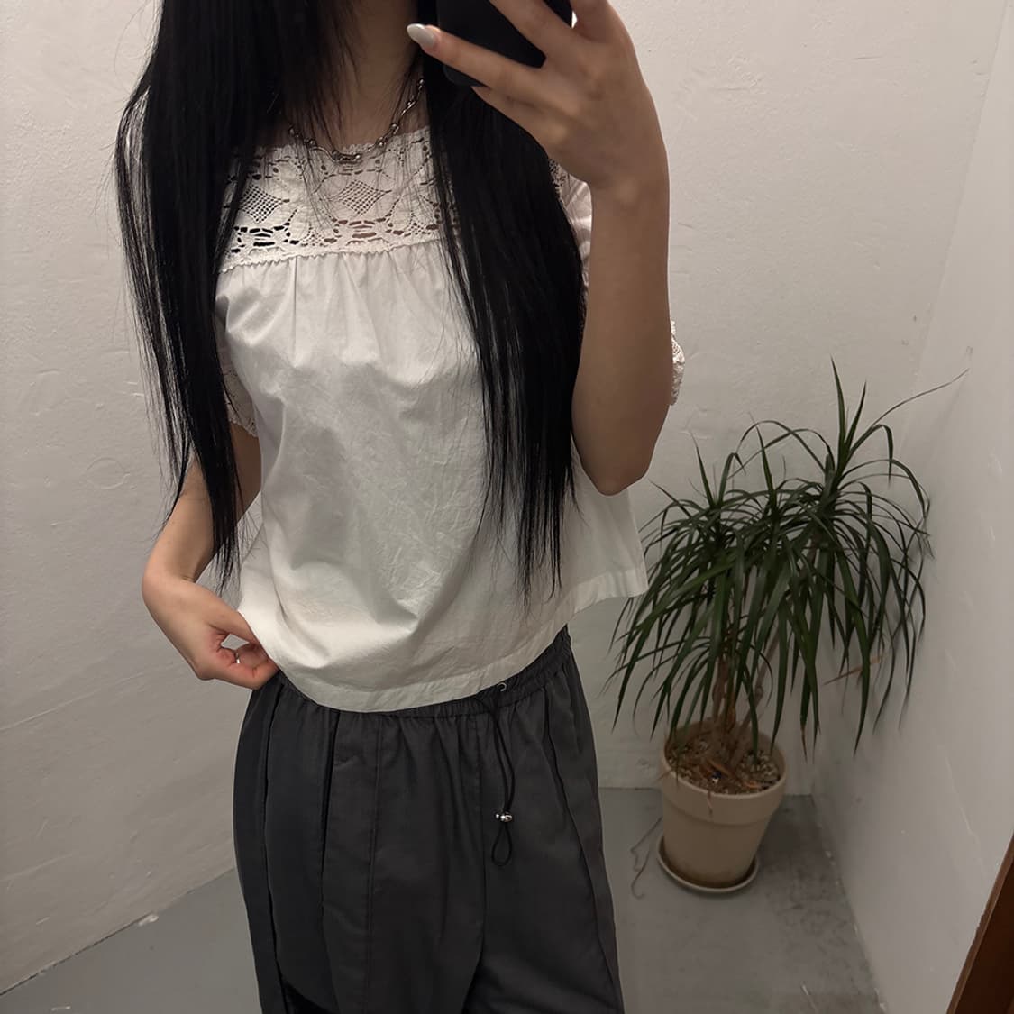 tricot COMME des GARCONS Lace Blouse 상품이미지3