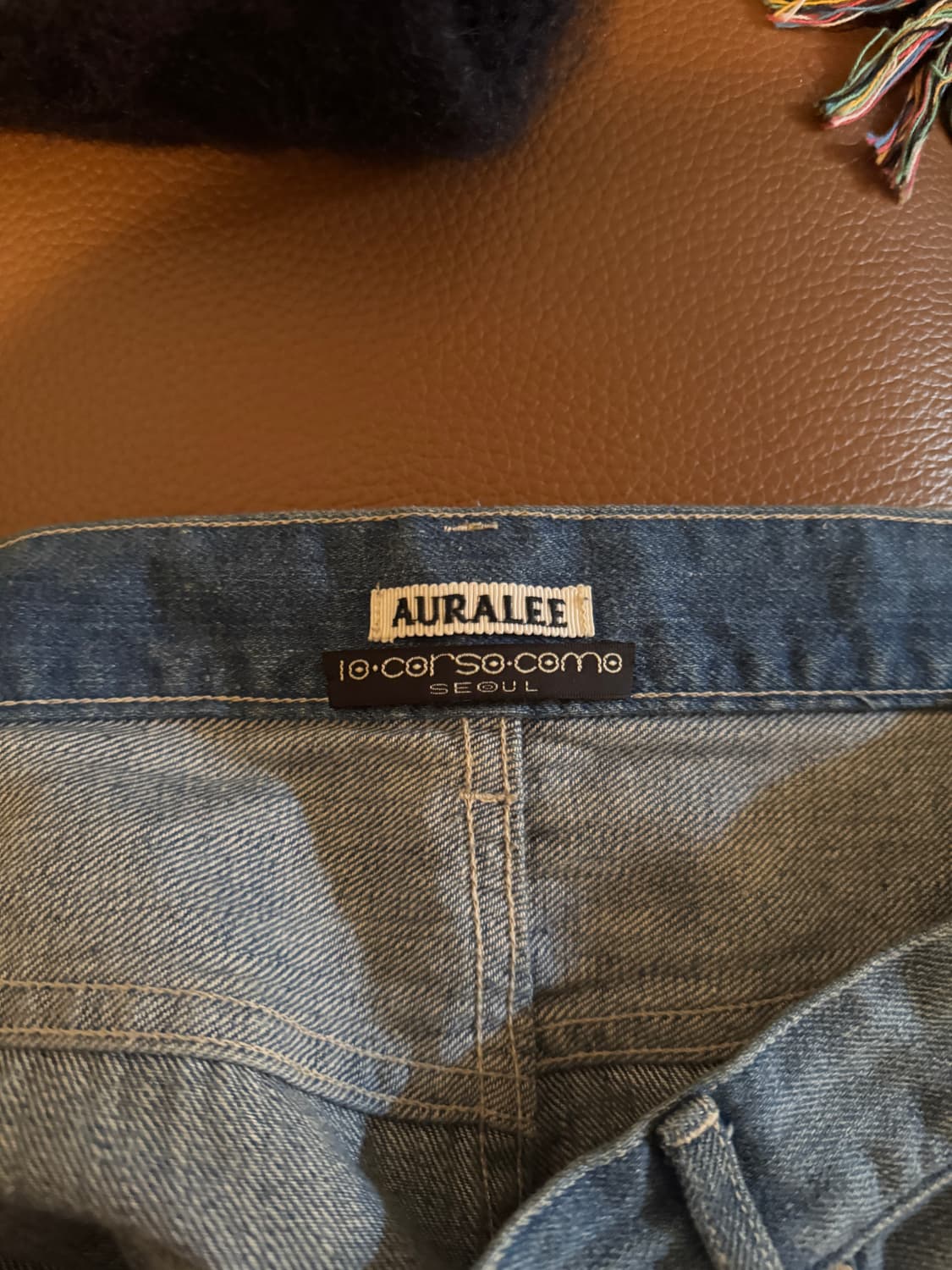 오라리 Selvedge Faded Light Denim Wide 상품이미지2