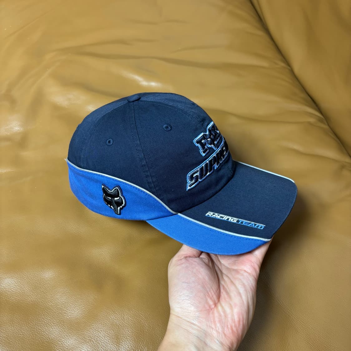 Supreme 슈프림 폭스 6패널 볼캡 모자 Fox Washed Navy 상품이미지3