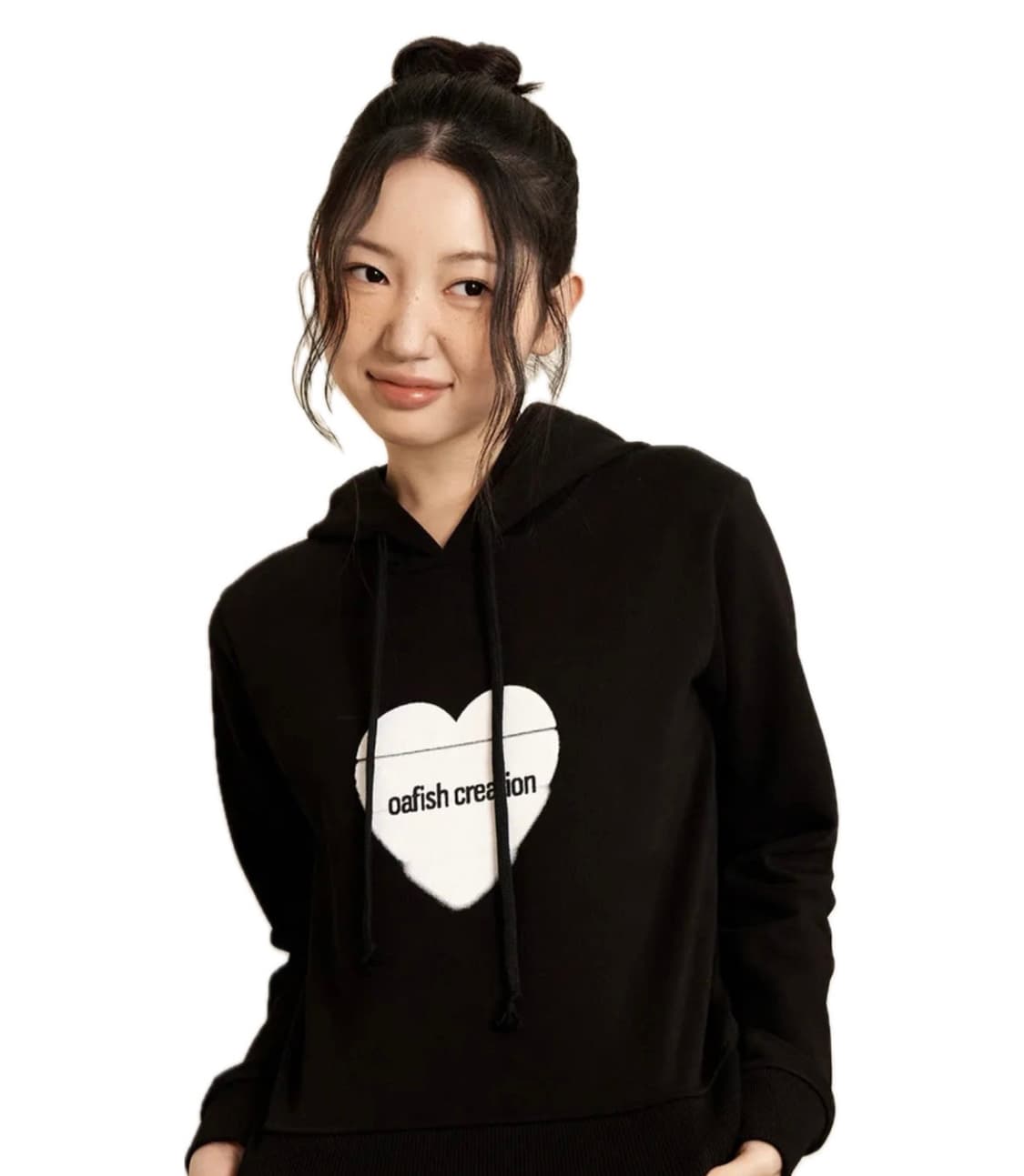 오피쉬 하트 로고 후디 블랙 상품이미지1