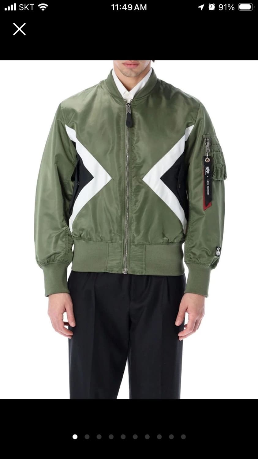 [새상품급] 닐바렛 x 알파인더스트리 양면 ma1자켓 S 사이즈 상품이미지1