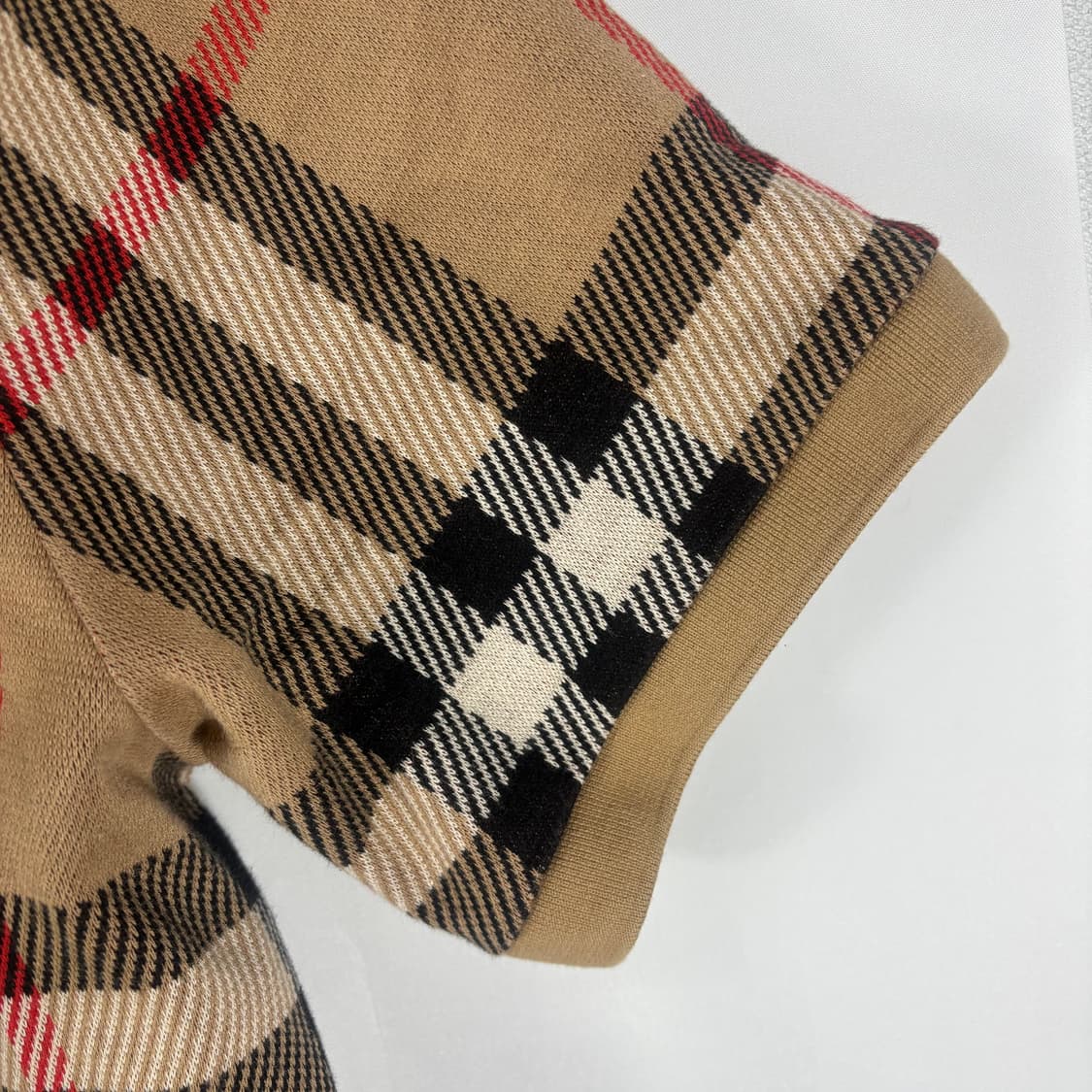 (새상품급)XL 버버리 체크 코튼 자카드 손흥민 폴로셔츠 상품이미지6