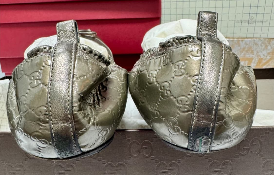 Gucci 구찌 발레리나 플랫 올리브 그레이 36.5 상품이미지5