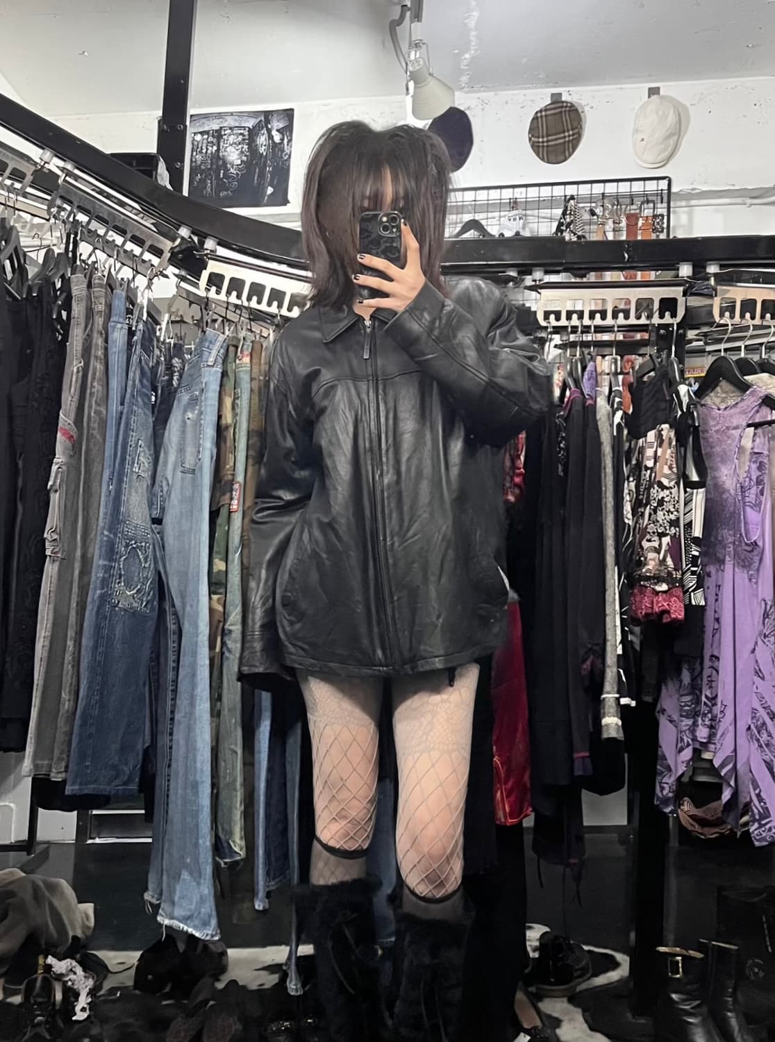 BXBK by First Down의 양가죽 풀 집업 재킷 상품이미지1