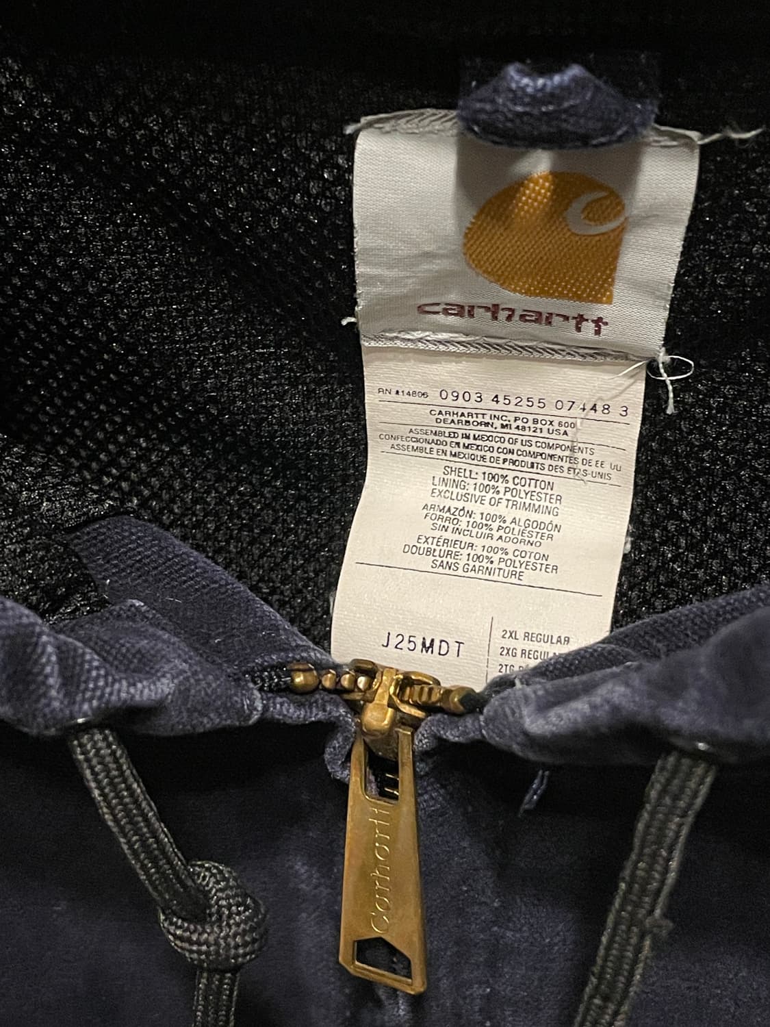 칼하트 액티브자켓 J25 mdt XXL 상품이미지2