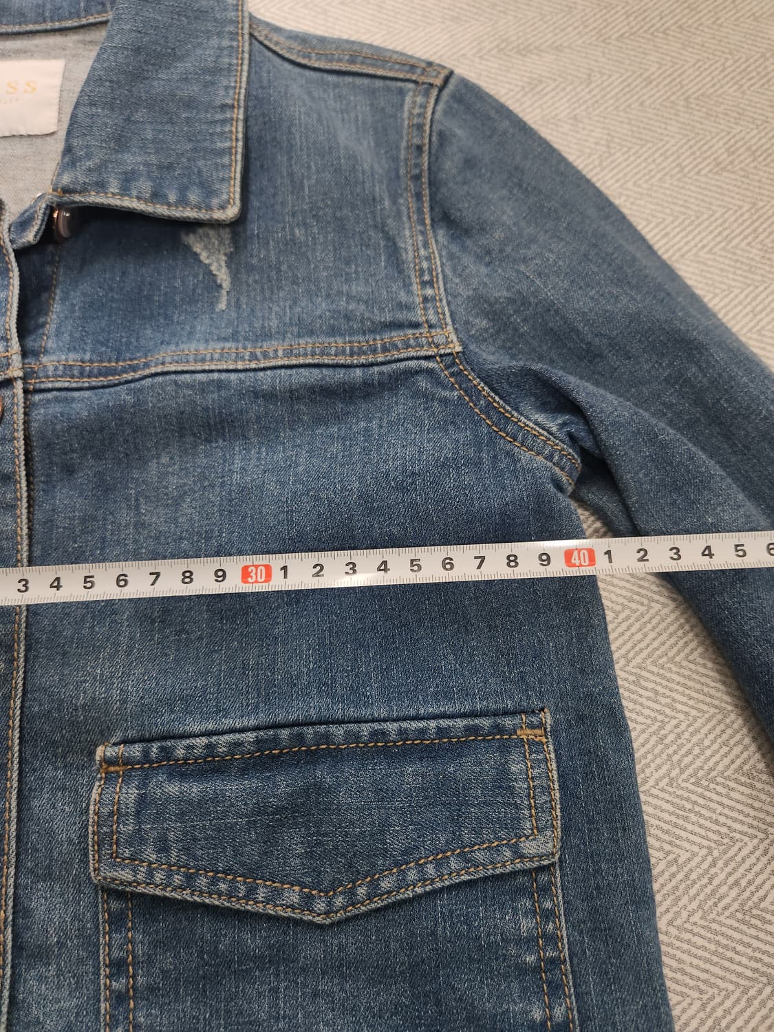 [80] 게스 Vintage 데님 자켓 청자켓 프린팅 상품이미지4