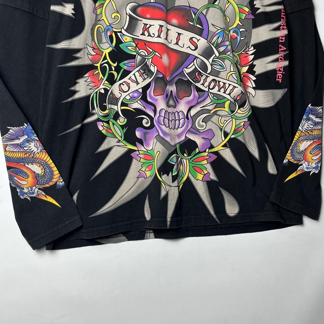 [Ed Hardy] 에드하디 스컬프린팅 레이어드 롱 슬리브 상품이미지4