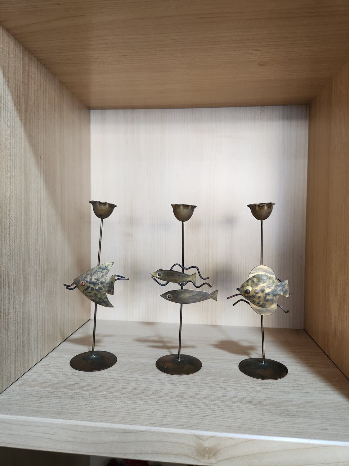 빈티지 물고기 모양 캔들 홀더 3개 상품이미지2