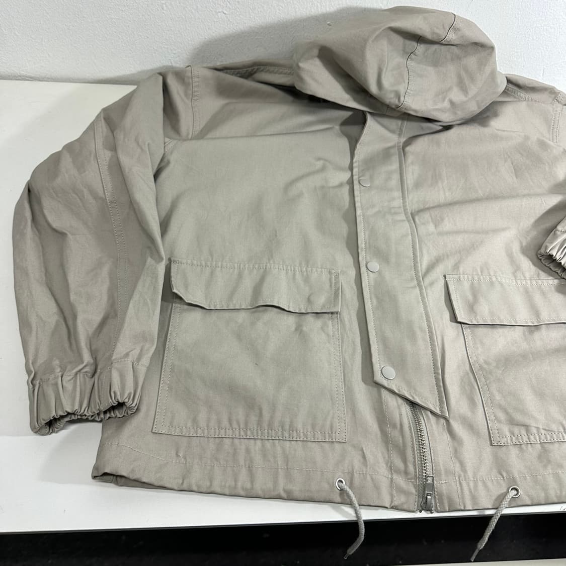 L 파르티멘토 그레이 오버핏 투웨이 코튼 후드자켓 상품이미지2