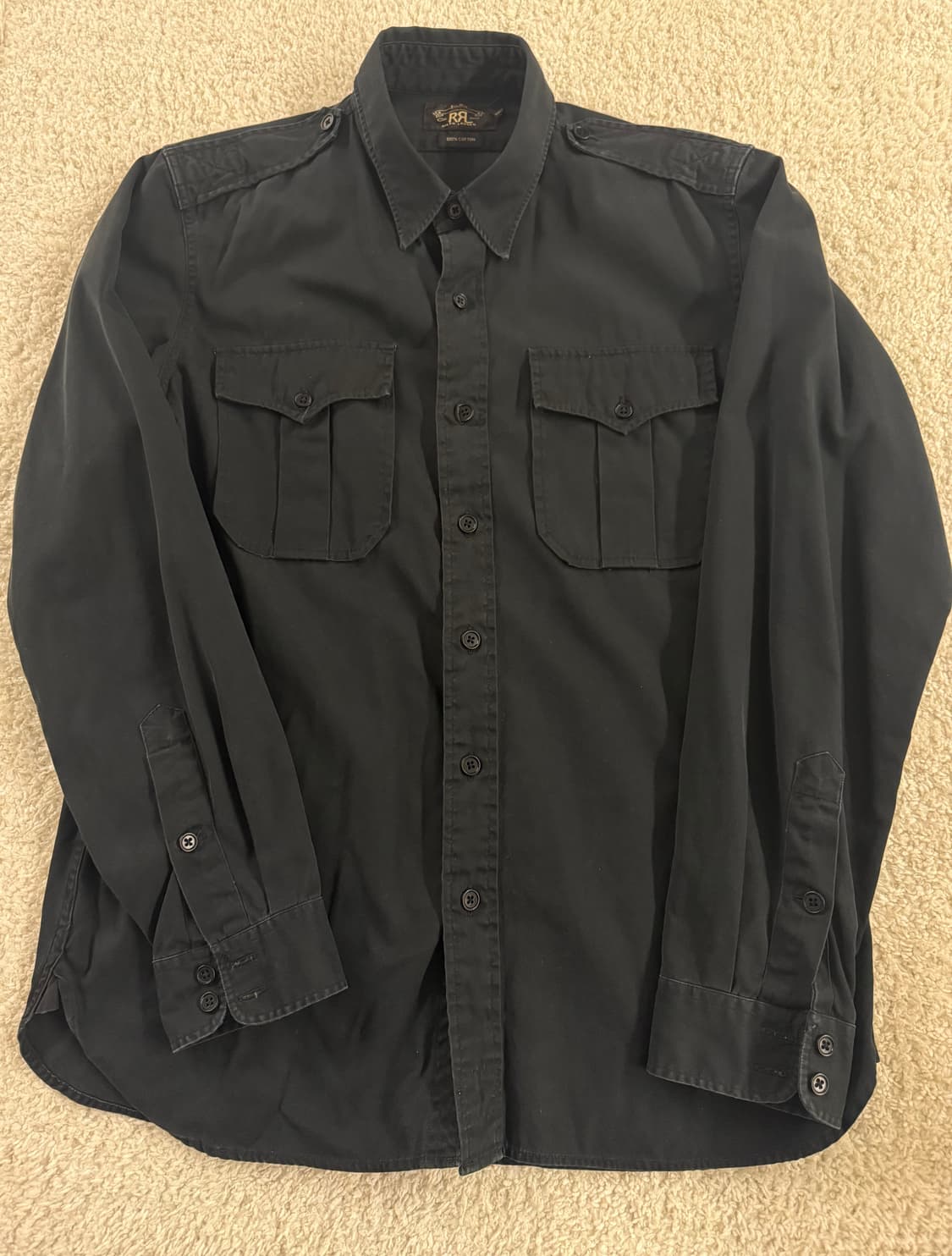 Rrl 가먼트다이 밀리터리 셔츠 ( L size ) 상품이미지1