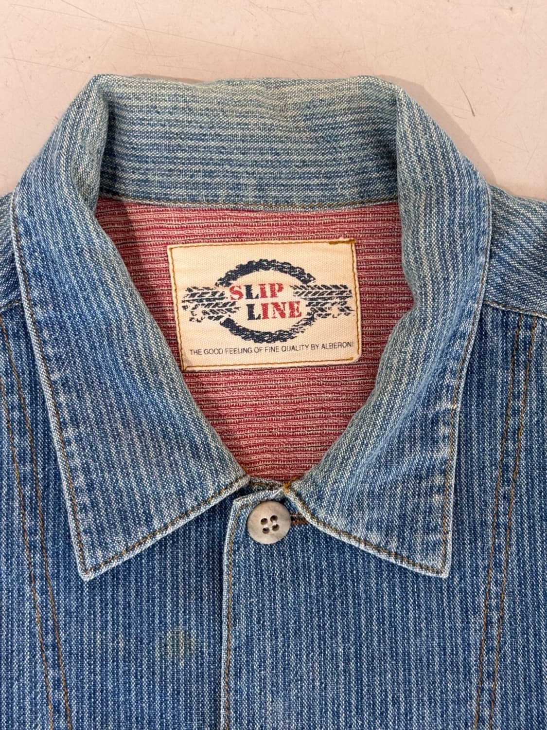 Vintage Slip Line Denim Shirt 상품이미지4