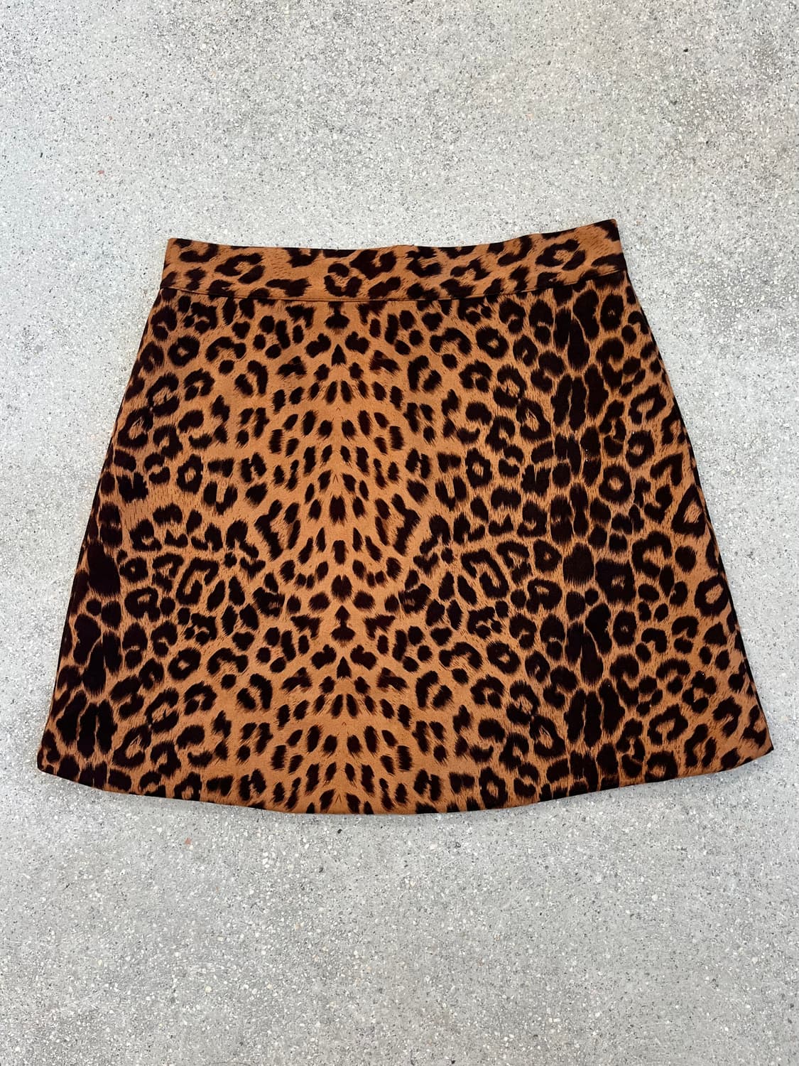 레오파드 스웨이드 미니 스커트 상품이미지1